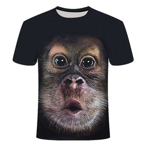 3D Printed Funny Monkey T-Shirt