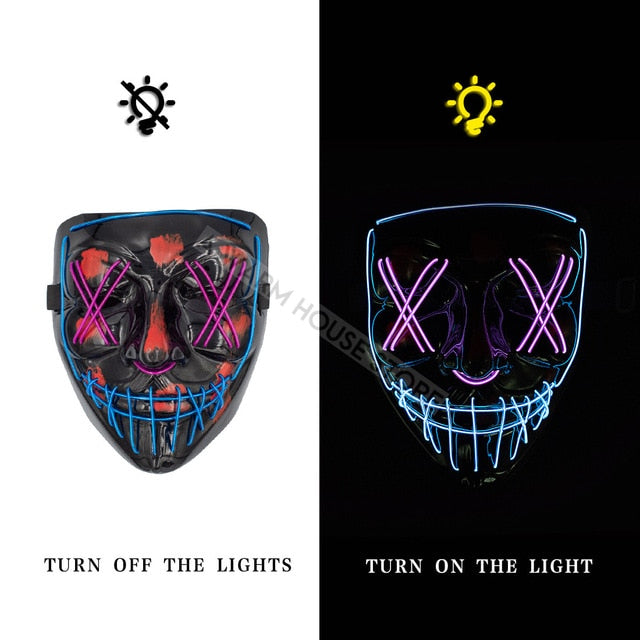 Halloween Party & Rave Glow Mask