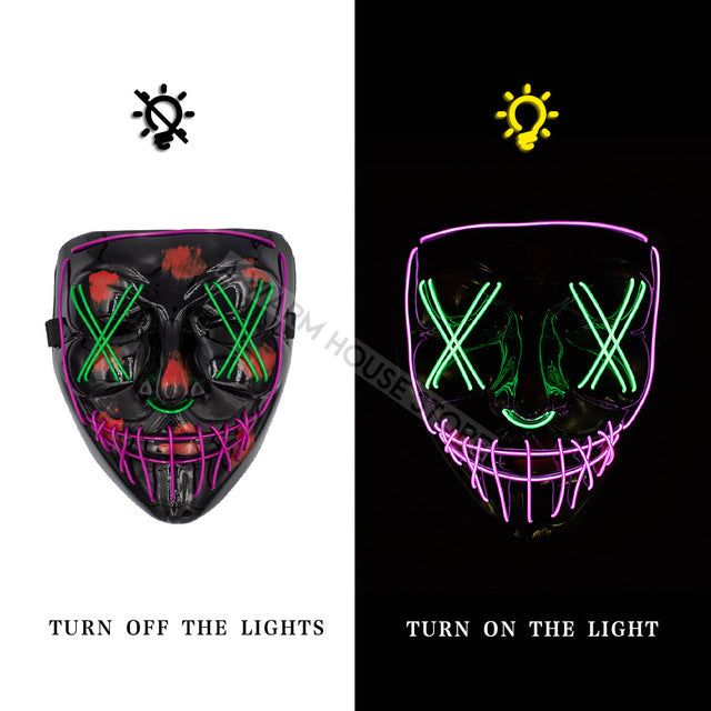 Halloween Party & Rave Glow Mask