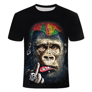 3D Printed Funny Monkey T-Shirt