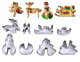 8pcs Stainless Steel 3D Christmas Cookie Cutter