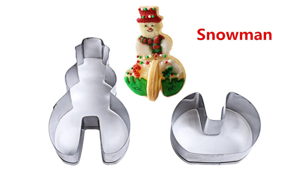 8pcs Stainless Steel 3D Christmas Cookie Cutter