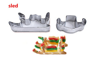 8pcs Stainless Steel 3D Christmas Cookie Cutter