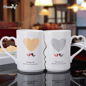 Kissing His and Her Porcelain Coffee Mug 2 PC Set